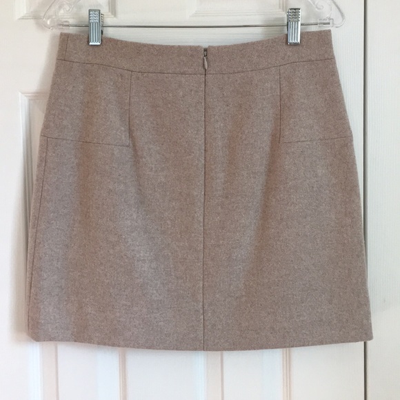 NWT J. Crew Factory Beige Wool Mini Skirt - Picture 2 of 3